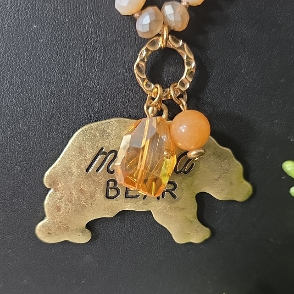 Source Unknown Jewelry - Gold Mama Bear Pendant Necklace